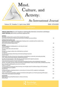 Mind, Culture, and Activity June 2020 Journal Cover